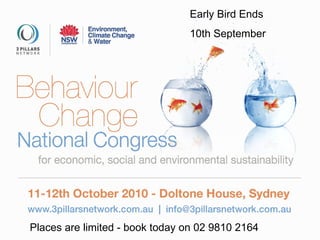 Places are limited - book today on 02 9810 2164 Early Bird Ends 10th September 