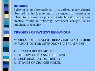 Behavioral Considerations and Patient Compliance During Orthodontic ...