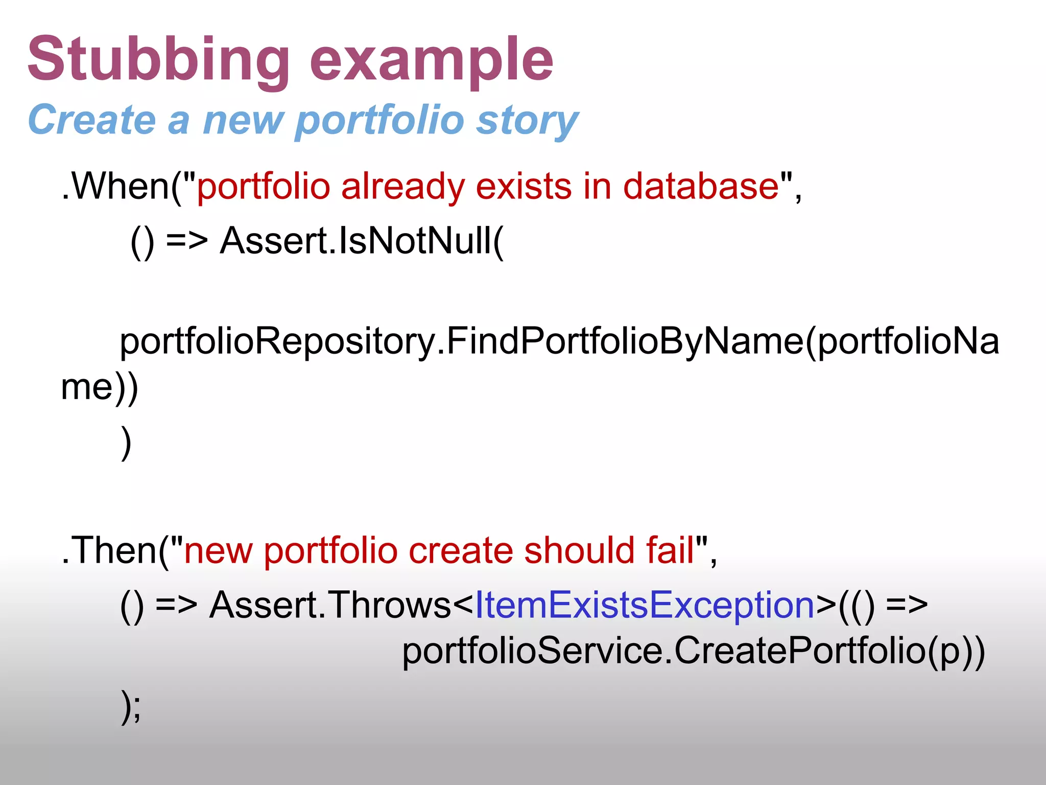 Behavior Driven DevelopmentAcross the Project (Story) Life CycleStoryPending ScenarioStubbed Behavior Cycle (Red, Green, Refactor)Real Behavior Cycle (Red, Green, Refactor)Acceptance Test