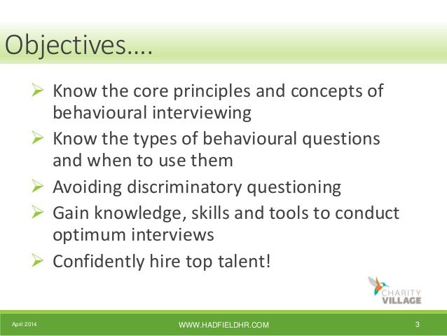 behavioural based interviewing