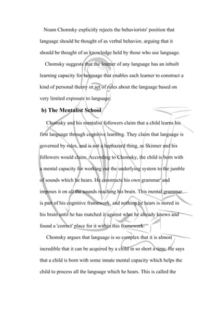 Behaviourism And Mentalism Nasir.