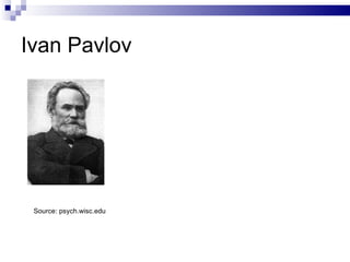 Ivan Pavlov Source: psych.wisc.edu 