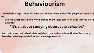 Behaviourism Theory:Classical conditioning&Operant Conditioning | PDF