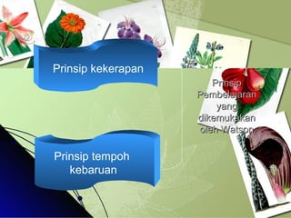 Prinsip Pembelajaran yang dikemukakan oleh Watson Prinsip tempoh  kebaruan Prinsip kekerapan 