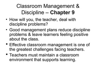 Effective Classroom Management and Discipline Strategies for Teachers | PPT