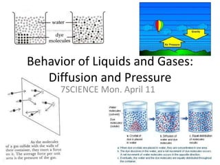 Behavior of Liquids and Gases: Diffusion and Pressure 7SCIENCE Mon. April 11 