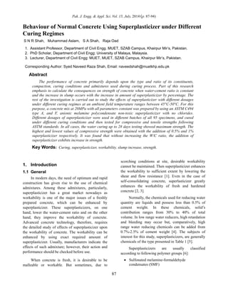 How Superplasticizers Affect Concrete Strength Under Different Curing ...
