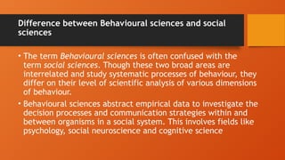 BEHAVIOUR SCIENCES 1 Lecture at KMU-IHS. | PPTX