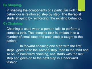 Behaviour therapy for GNM & b.sc nursing pptx | PPTX