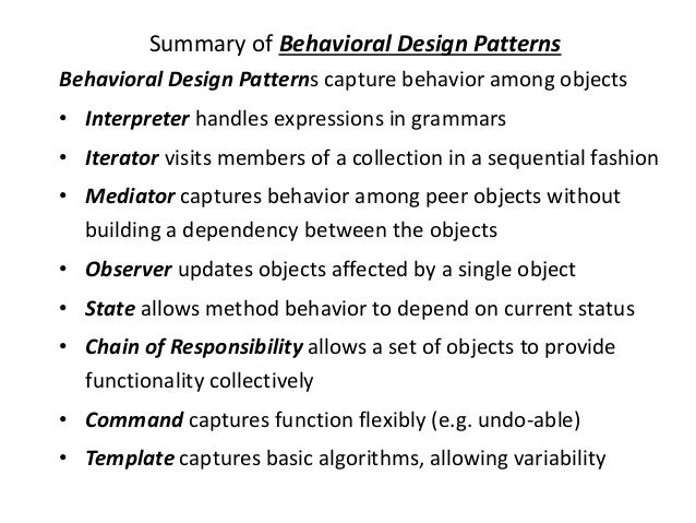 Behavioral Pattern ByPriyanka Pradhan Simple Behavioral Patterns Behavioral Pattern ByPriyanka Pradhan Simple Behavioral Patterns