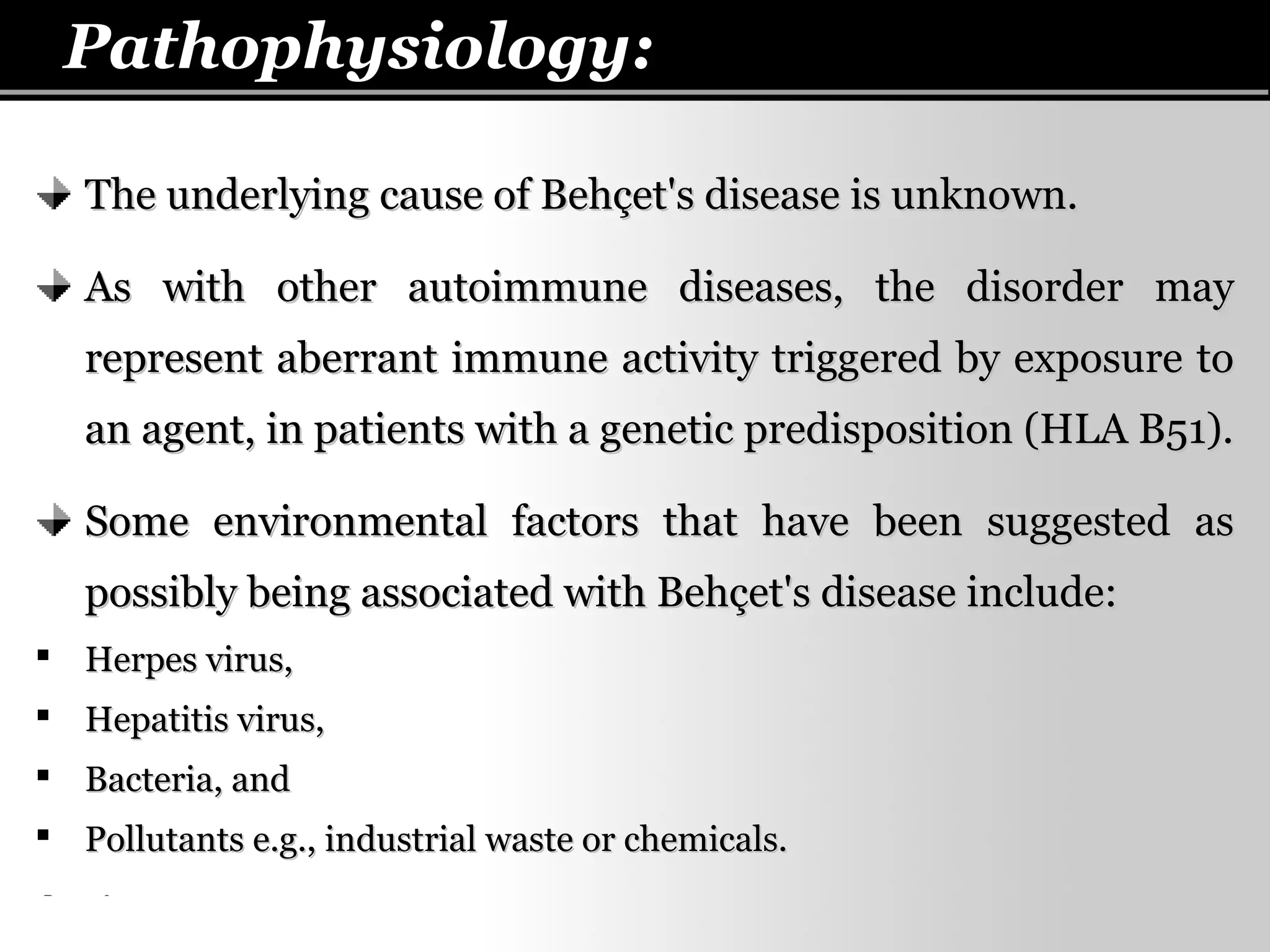Behcet’s disease | PPT
