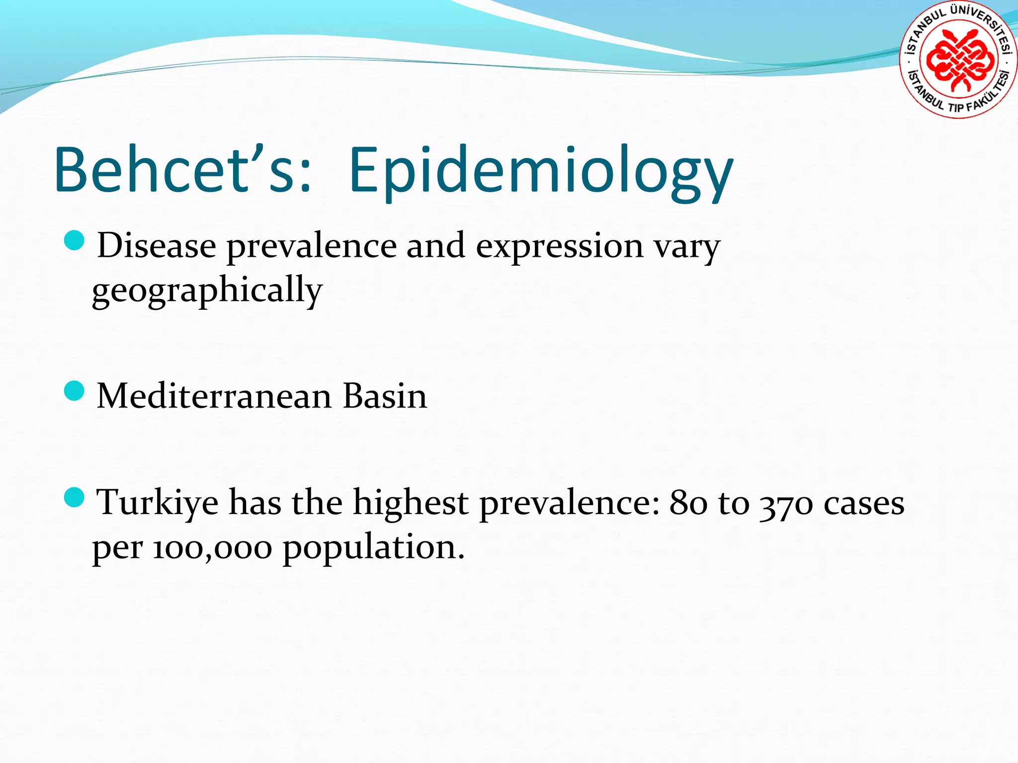 Behcet s disease new concepts in vascular involvements | PPT