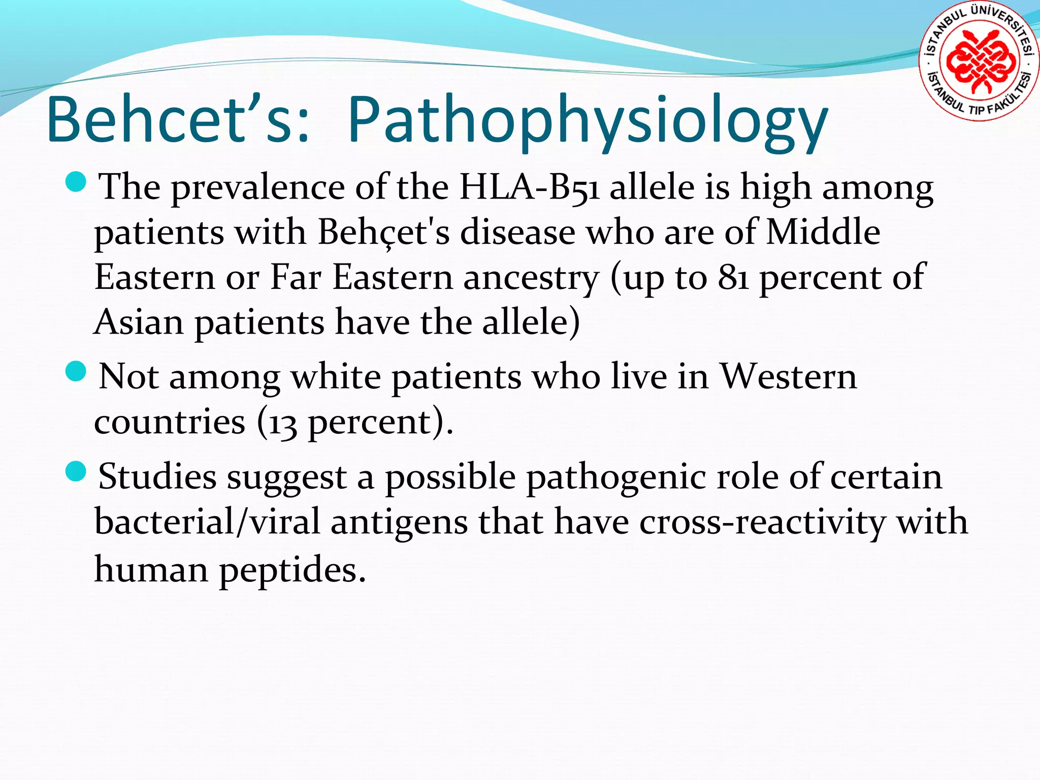 Behcet s disease new concepts in vascular involvements | PPT