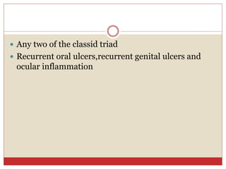 behcet-s-syndrome-reiter-s-syndrome-and-sarcoidosis-pptx