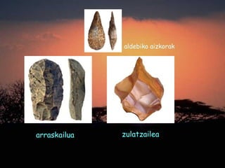 arraskailua zulatzailea
aldebiko aizkorak
 