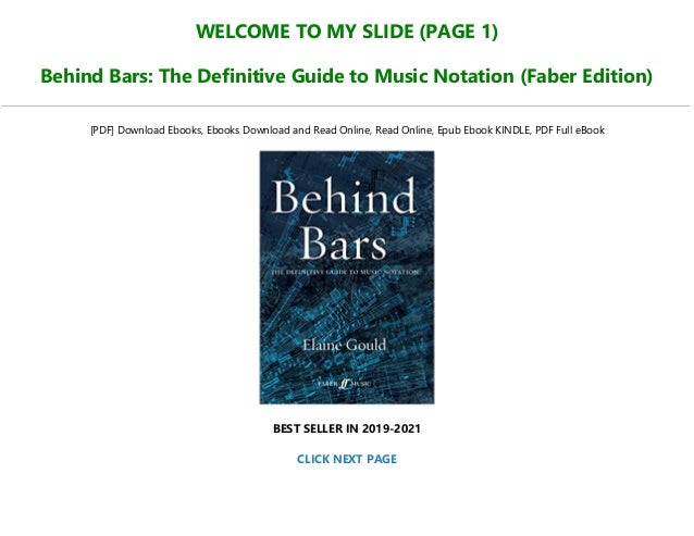 Pdf Download Behind Bars The Definitive Guide To Music Notation