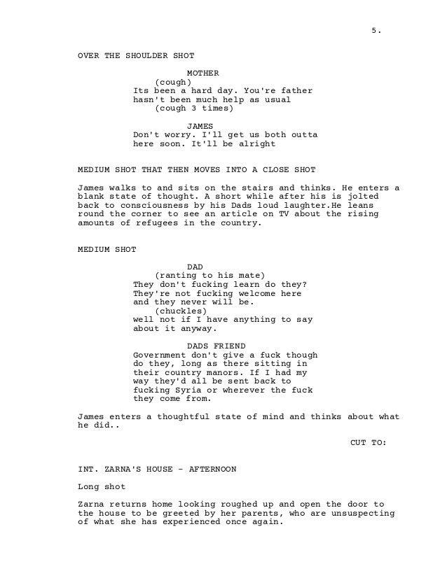 Behind Closed Doors Script with the shots