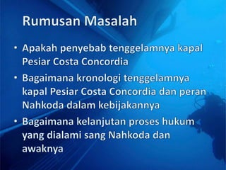 BEHIND COSTA CONCORDIA