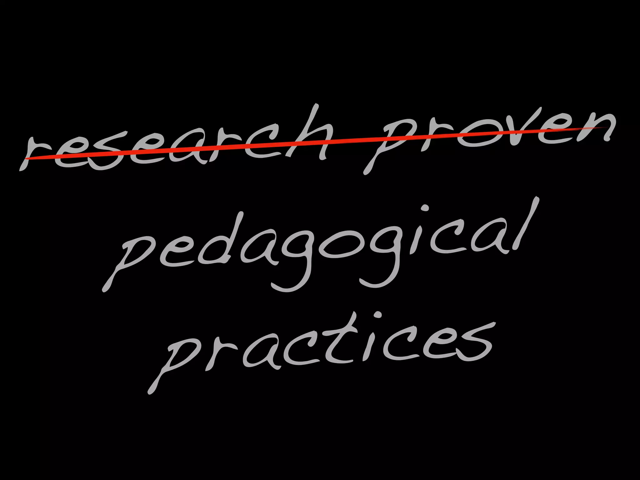 research proven
pedagogical
practices
 