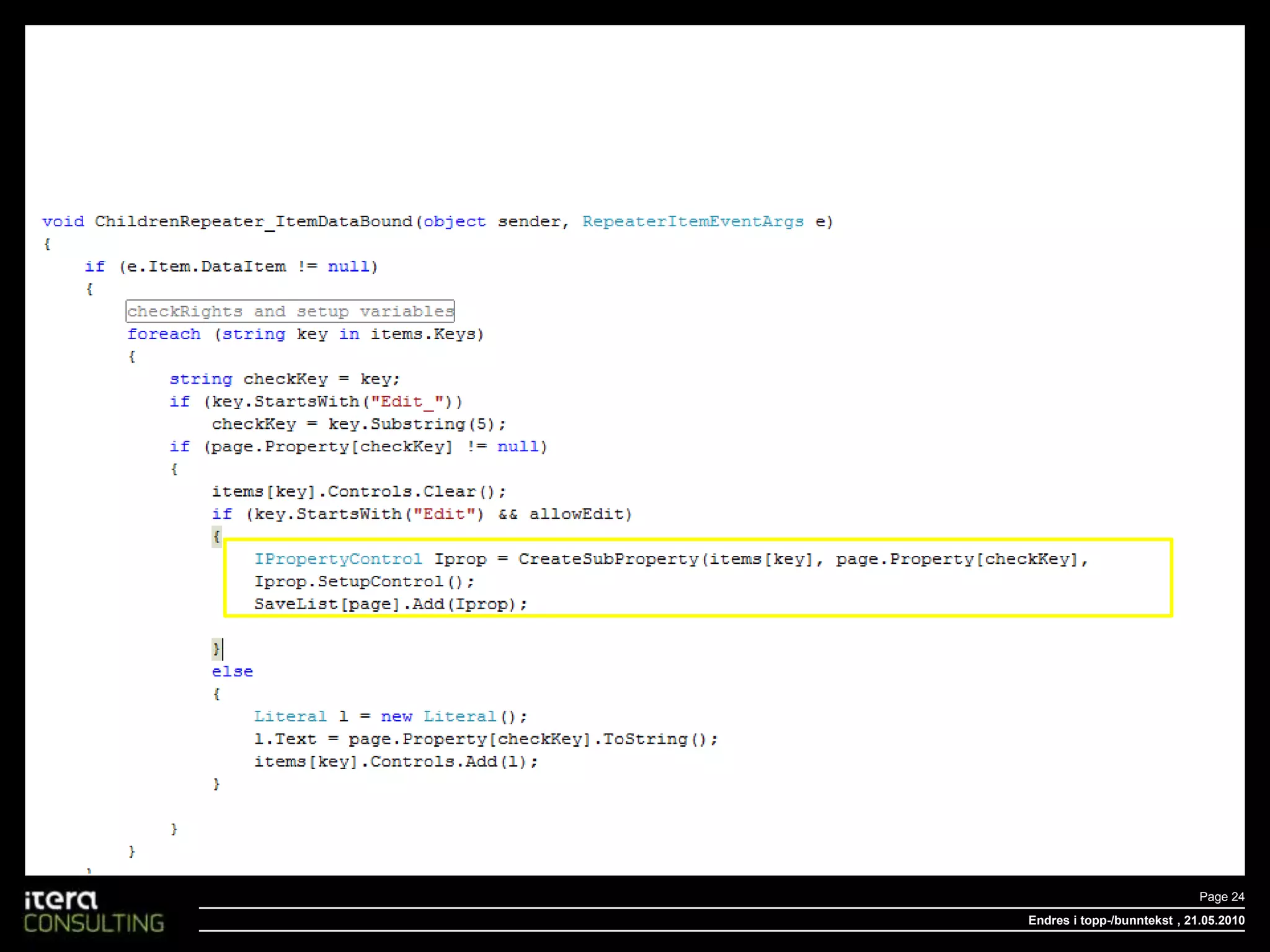 Endres i topp-/bunntekstPage 17 , 20.05.20101)