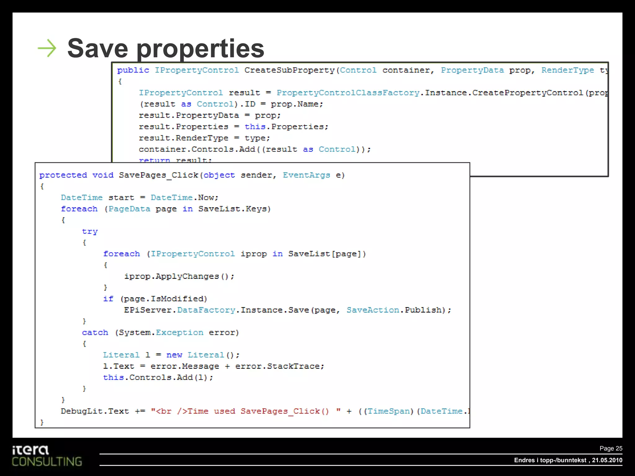 Endres i topp-/bunntekstPage 18 , 20.05.20102)