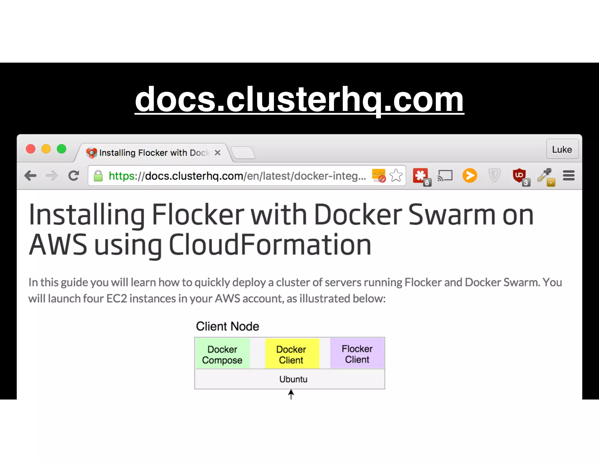 docs.clusterhq.com
 