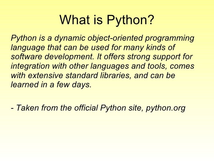 Behold the Power of Python