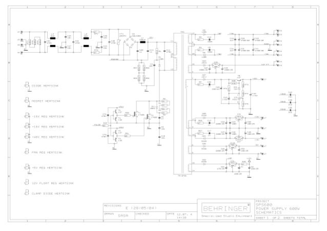 Behringer Fuente Pmh5000 Schematics Psu