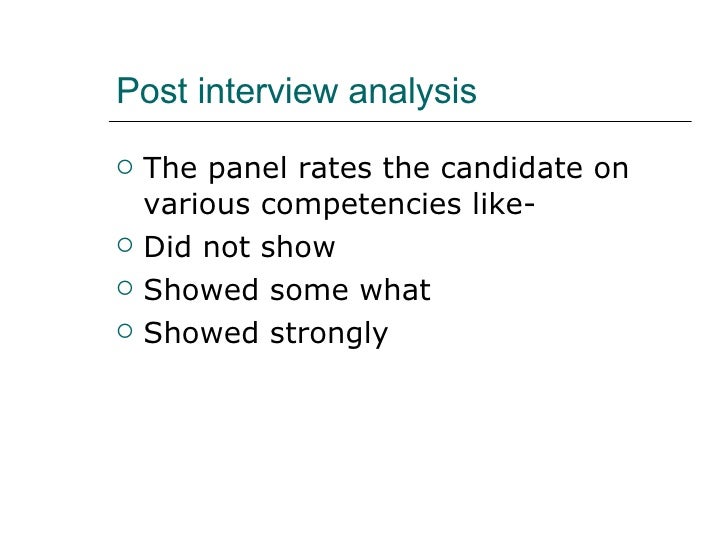 behavioural based interviewing
