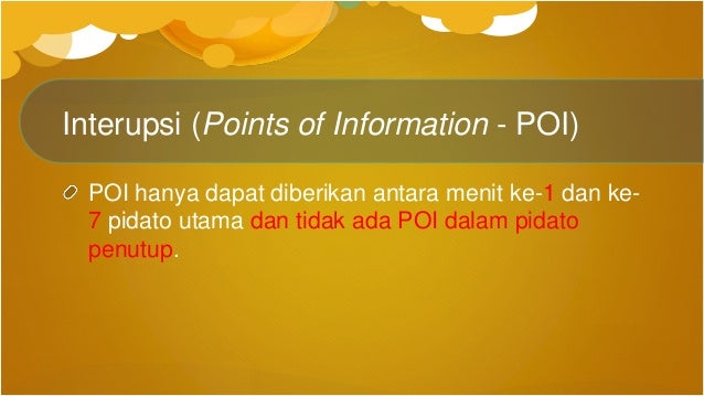 FORMAT WORLD SCHOOL DEBATE