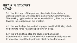 Comprehensive Guide to the Discovery Learning Method in Education | PDF