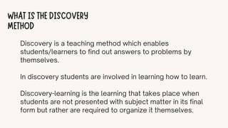 Comprehensive Guide to the Discovery Learning Method in Education | PDF