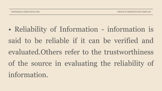 Media and Information Sources | PDF