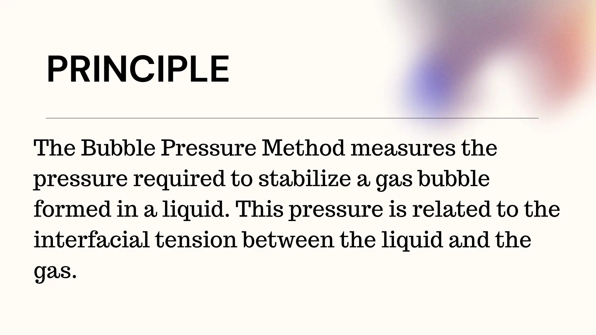 Bubble pressure method | PPTX
