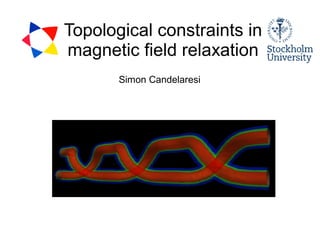 Topological constraints in
magnetic field relaxation
       Simon Candelaresi
 