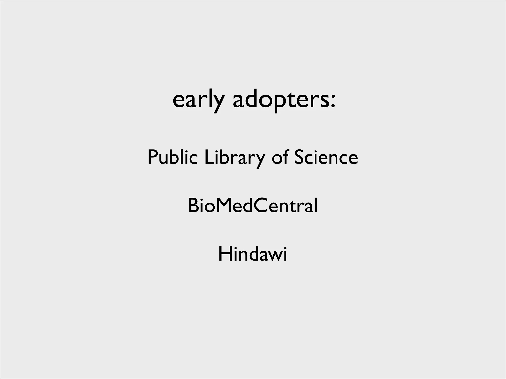 Building the Research Web - Open Access Content