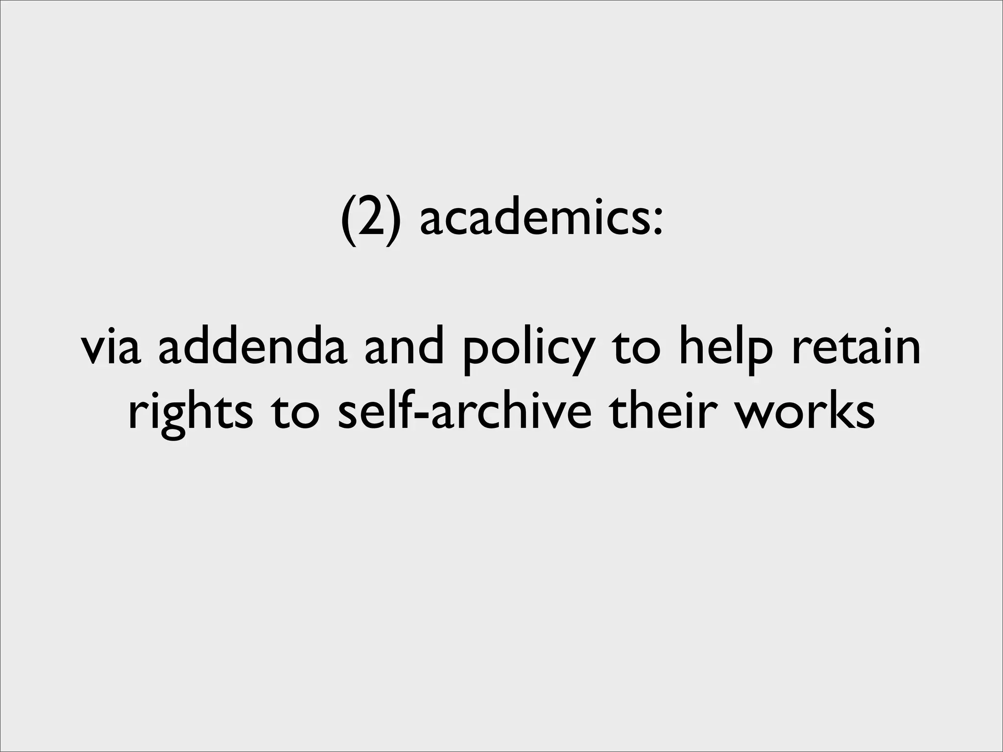 Building the Research Web - Open Access Content