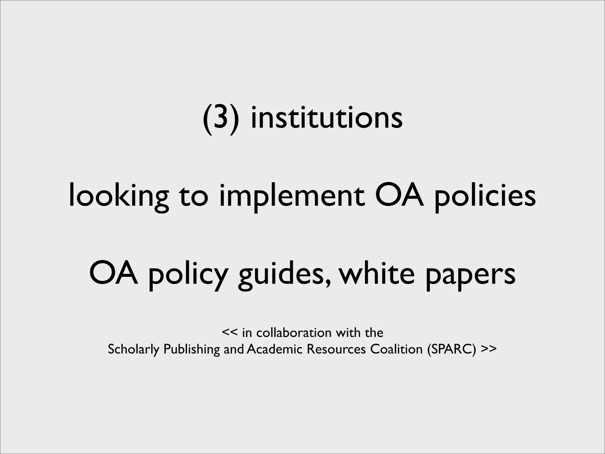 Building the Research Web - Open Access Content