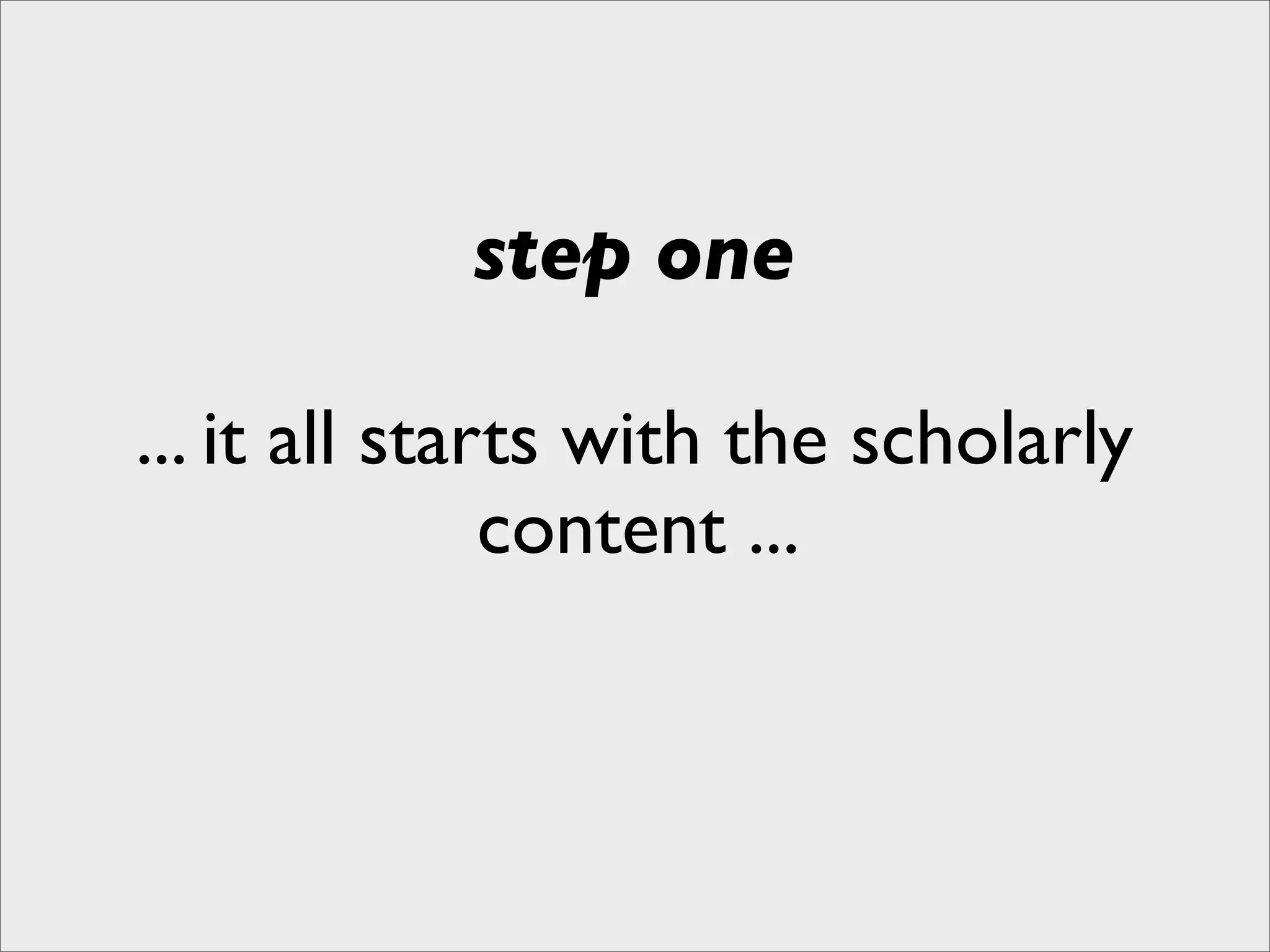 Building the Research Web - Open Access Content