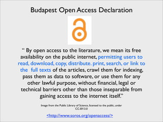 Building the Research Web - Open Access Content
