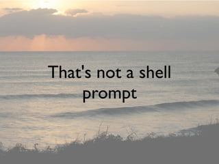 That's not a shell
    prompt
 