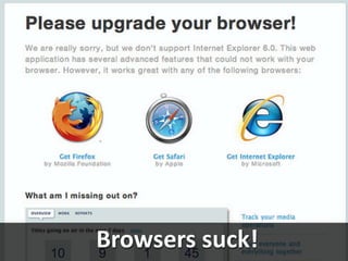 Browsers suck!
 