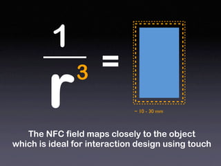 1
                     =
        r      3
                              ~ 10 - 30 mm



   The NFC field maps closely to t...
