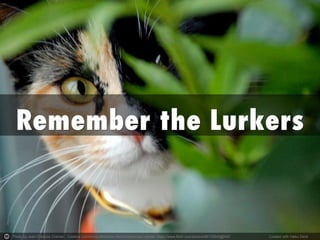 Photo by Jean-François Chénier - Creative Commons Attribution-NonCommercial License https://www.flickr.com/photos/88133845@N00 Created with Haiku Deck
 