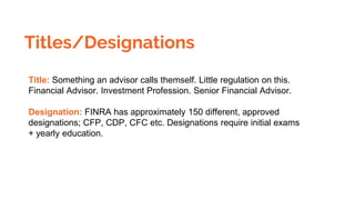 Being A Financial Advisor | PPTX