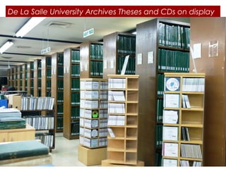 De La Salle University Archives Theses and CDs on display

 