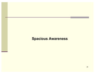 Spacious Awareness




                     25
 