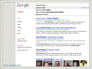 Source: Czerniewicz 2012b
 