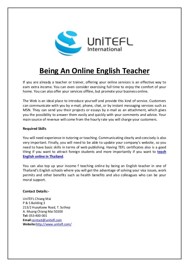 being an online english teacher why do you want to teach