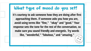 Being approachable slide